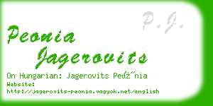 peonia jagerovits business card